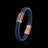 Double Bracelet Gladius, Red Gold, 45 Diamonds