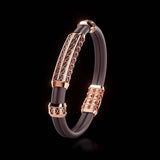 Double Bracelet Gladius, Red Gold, 111 Diamonds