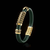 Double Bracelet Gladius, Yellow Gold, 29 Diamonds