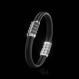 Double Bracelet Gladius, White Gold, 15 Diamonds