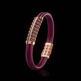 Double Bracelet Gladius, Red Gold, 31 Diamonds