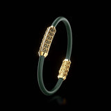 Single Bracelet Gladius, Yellow Gold, 23 Diamonds