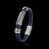Double Bracelet Gladius, White Gold, 87 Diamonds