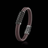 Double Bracelet Gladius, White Gold Coated
