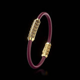 Single Bracelet Gladius, Yellow Gold, 23 Diamonds