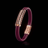 Double Bracelet Gladius, Red Gold, 93 Diamonds
