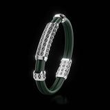 Double Bracelet Gladius, White Gold, 111 Diamonds