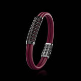 Double Bracelet Gladius, White Gold Coated