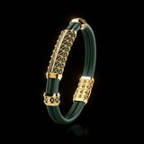 Double Bracelet Gladius, Yellow Gold, 37 Diamonds
