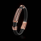 Double Bracelet Gladius, Red Gold, 111 Diamonds