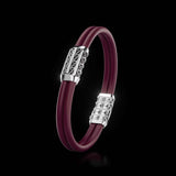 Double Bracelet Gladius, White Gold, 45 Diamonds