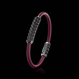 Single Bracelet Gladius, White Gold Coated