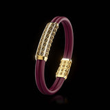 Double Bracelet Gladius, Yellow Gold, 93 Diamonds