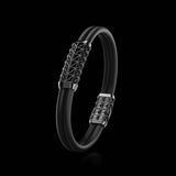 Double Bracelet Gladius, White Gold Coated