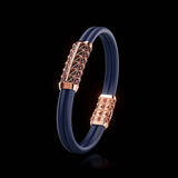 Double Bracelet Gladius, Red Gold, 23 Diamonds