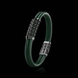 Double Bracelet Gladius, White Gold Coated