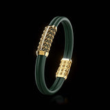 Double Bracelet Gladius, Yellow Gold, 23 Diamonds
