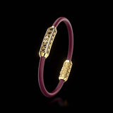 Single Bracelet Amphora, Yellow Gold, 52 Diamonds