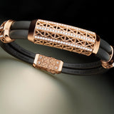 Double Bracelet Gladius, Red Gold, 87 Diamonds