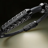 Single Bracelet Gladius, White Gold Coated, 37 Diamonds