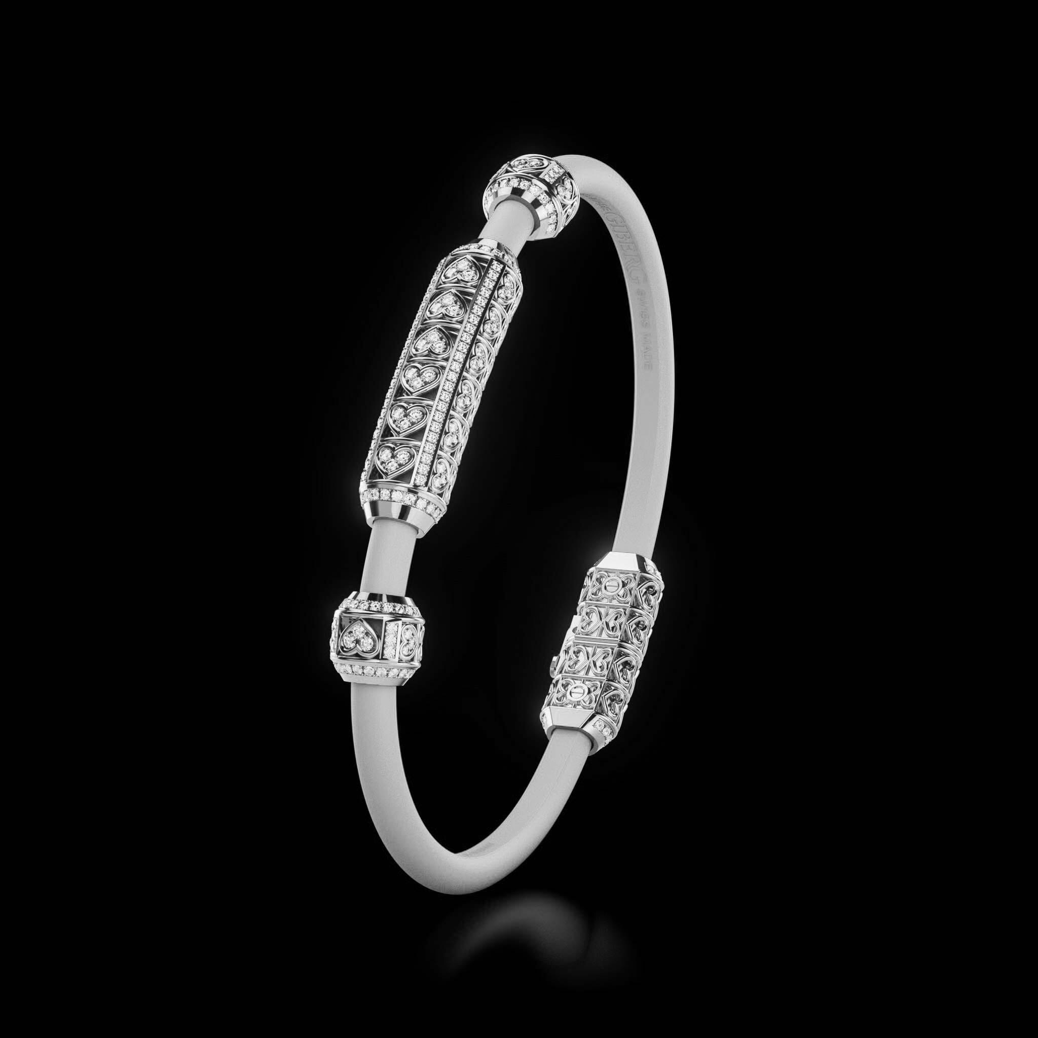 Single Bracelet Amphora, White Gold