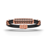 Double Bracelet Gladius, Red Gold, 37 Diamonds