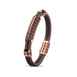 Double Bracelet Gladius, Red Gold, 37 Diamonds