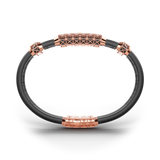 Double Bracelet Gladius, Red Gold, 29 Diamonds