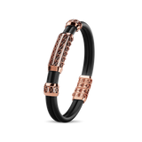 Double Bracelet Gladius, Red Gold, 87 Diamonds