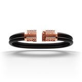 Double Bracelet Gladius, Red Gold / Monolock, 32 Diamonds