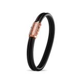 Double Bracelet Gladius, Red Gold / Monolock, 32 Diamonds