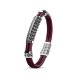 Double Bracelet Gladius, White Gold, 37 Diamonds