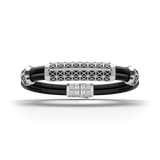 Double Bracelet Gladius, White Gold, 37 Diamonds