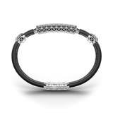 Double Bracelet Gladius, White Gold, 37 Diamonds