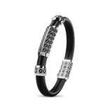 Double Bracelet Gladius, White Gold, 29 Diamonds