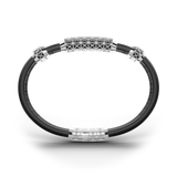 Double Bracelet Gladius, White Gold, 29 Diamonds