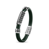 Double Bracelet Gladius, White Gold, 29 Diamonds