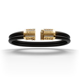 Double Bracelet Gladius, Yellow Gold / Monolock, 32 Diamonds