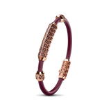 Single Bracelet Gladius, Red Gold, 37 Diamonds