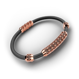 Single Bracelet Gladius, Red Gold, 37 Diamonds