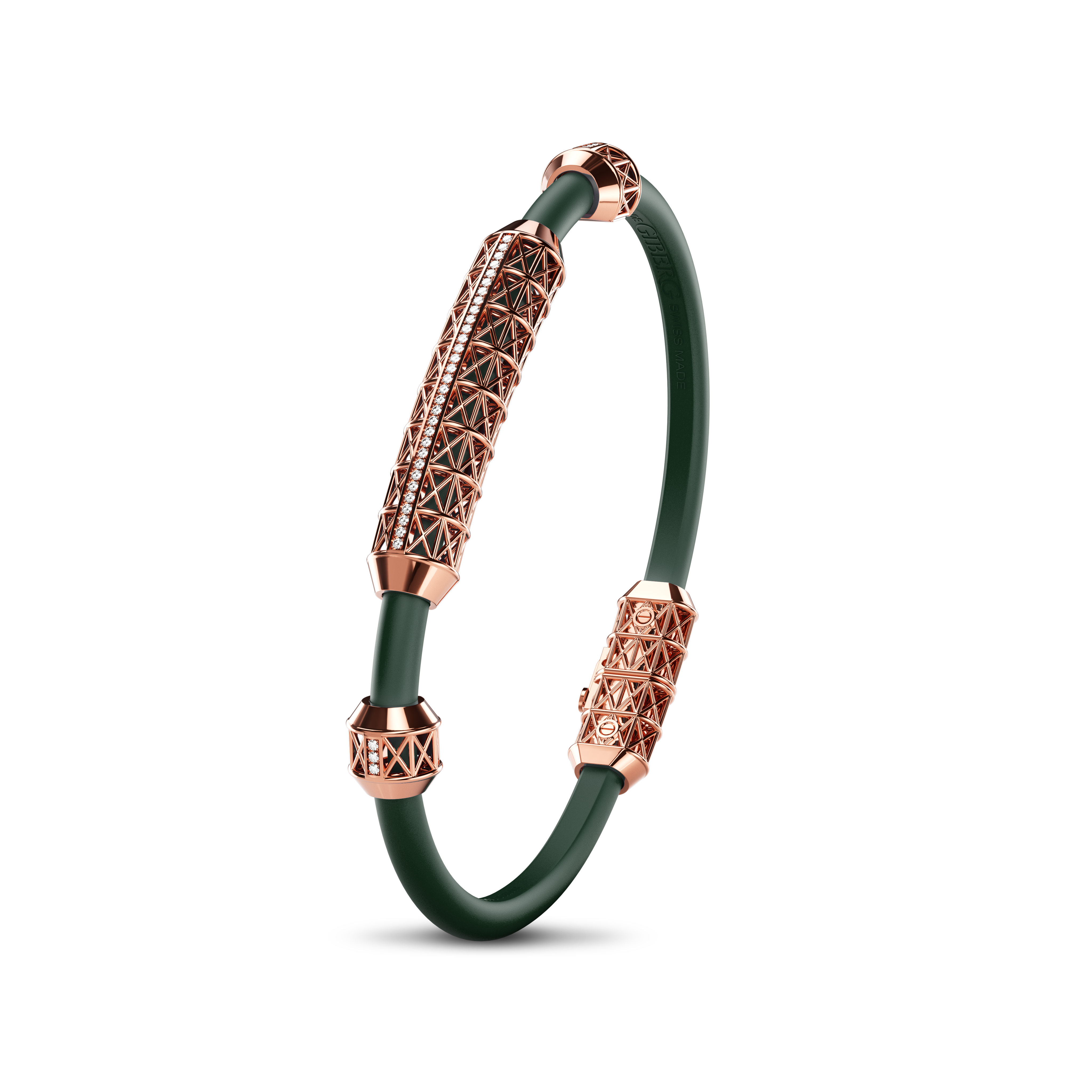 Single Bracelet Gladius, Red Gold, 37 Diamonds