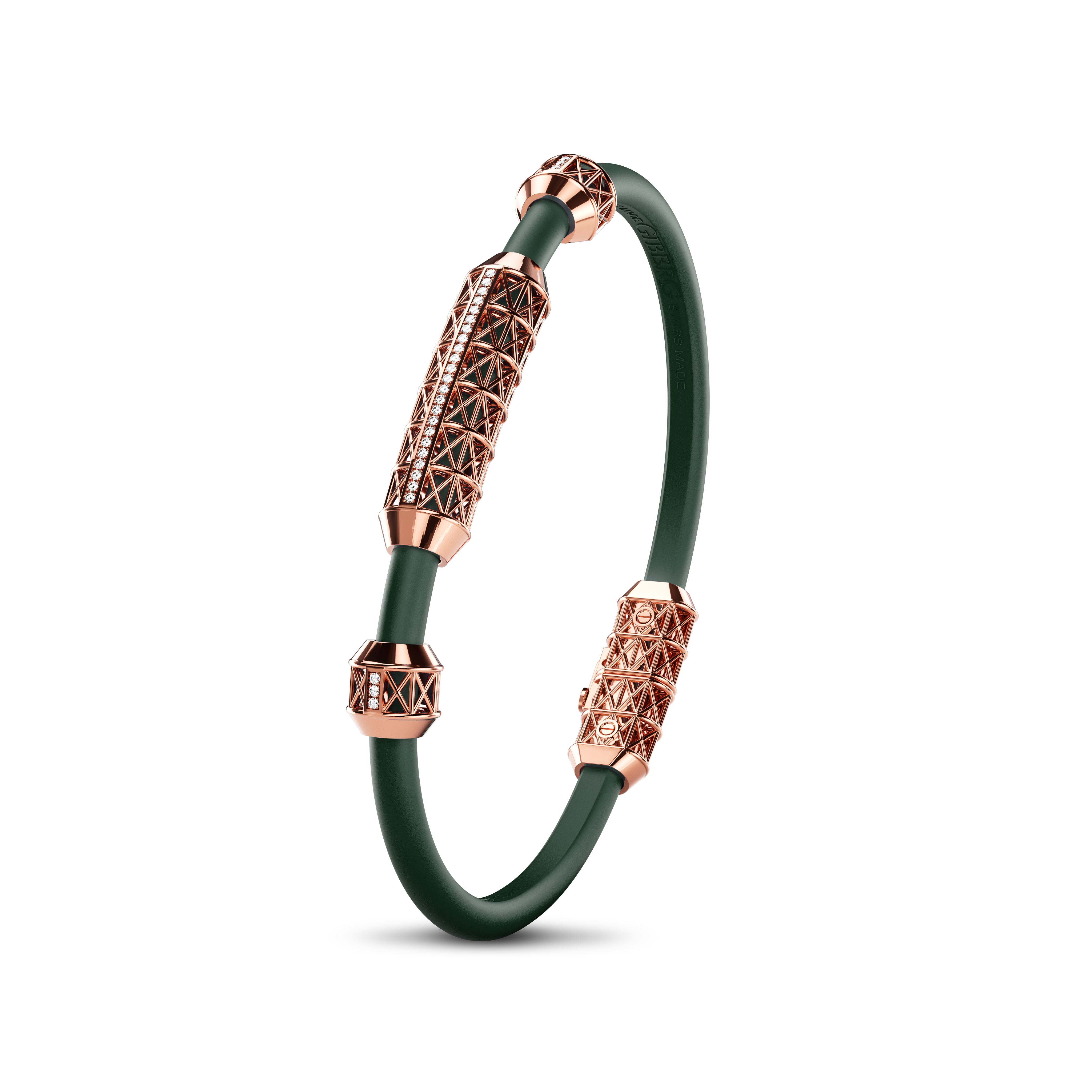 Single Bracelet Gladius, Red Gold, 29 Diamonds