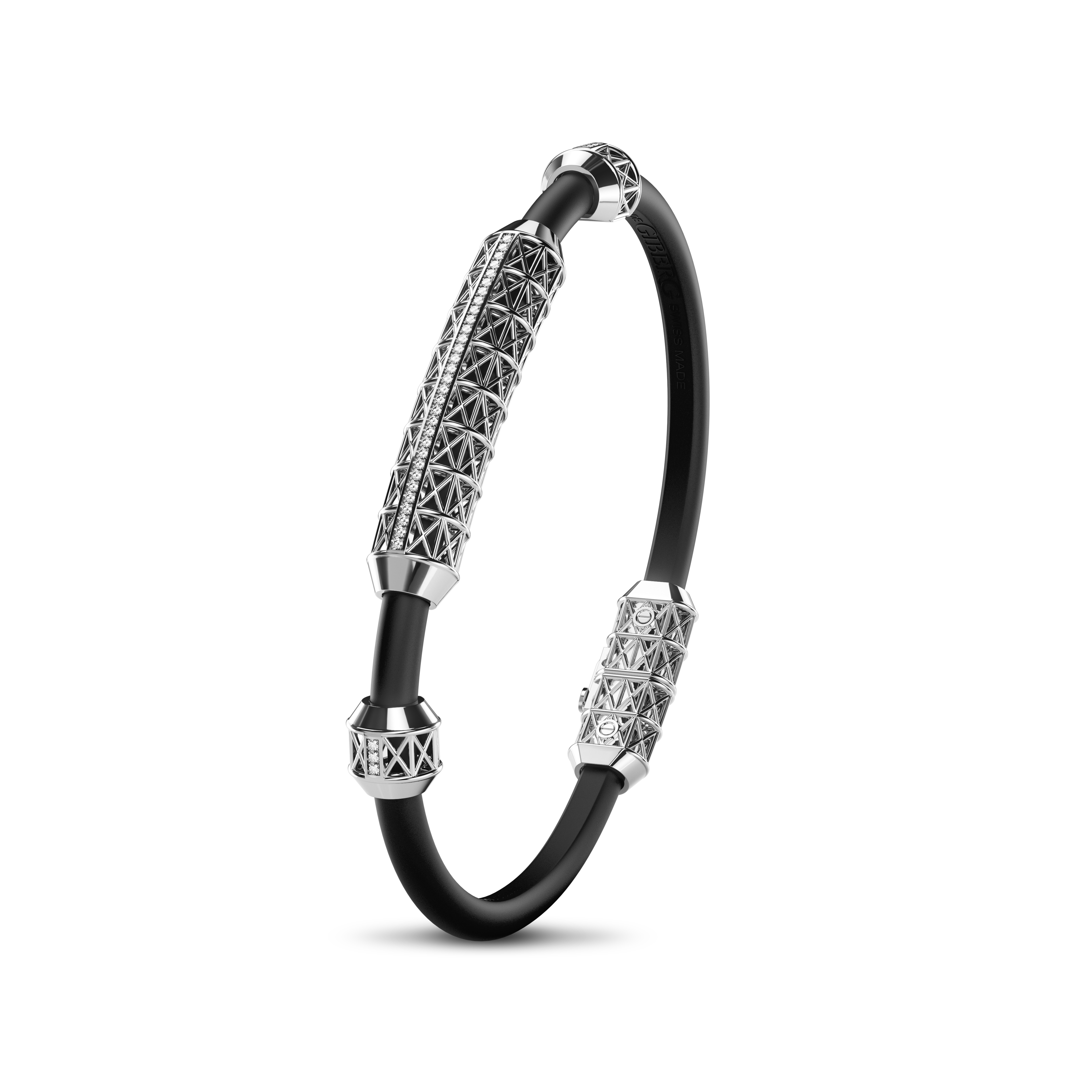 Single Bracelet Gladius, White Gold, 37 Diamonds