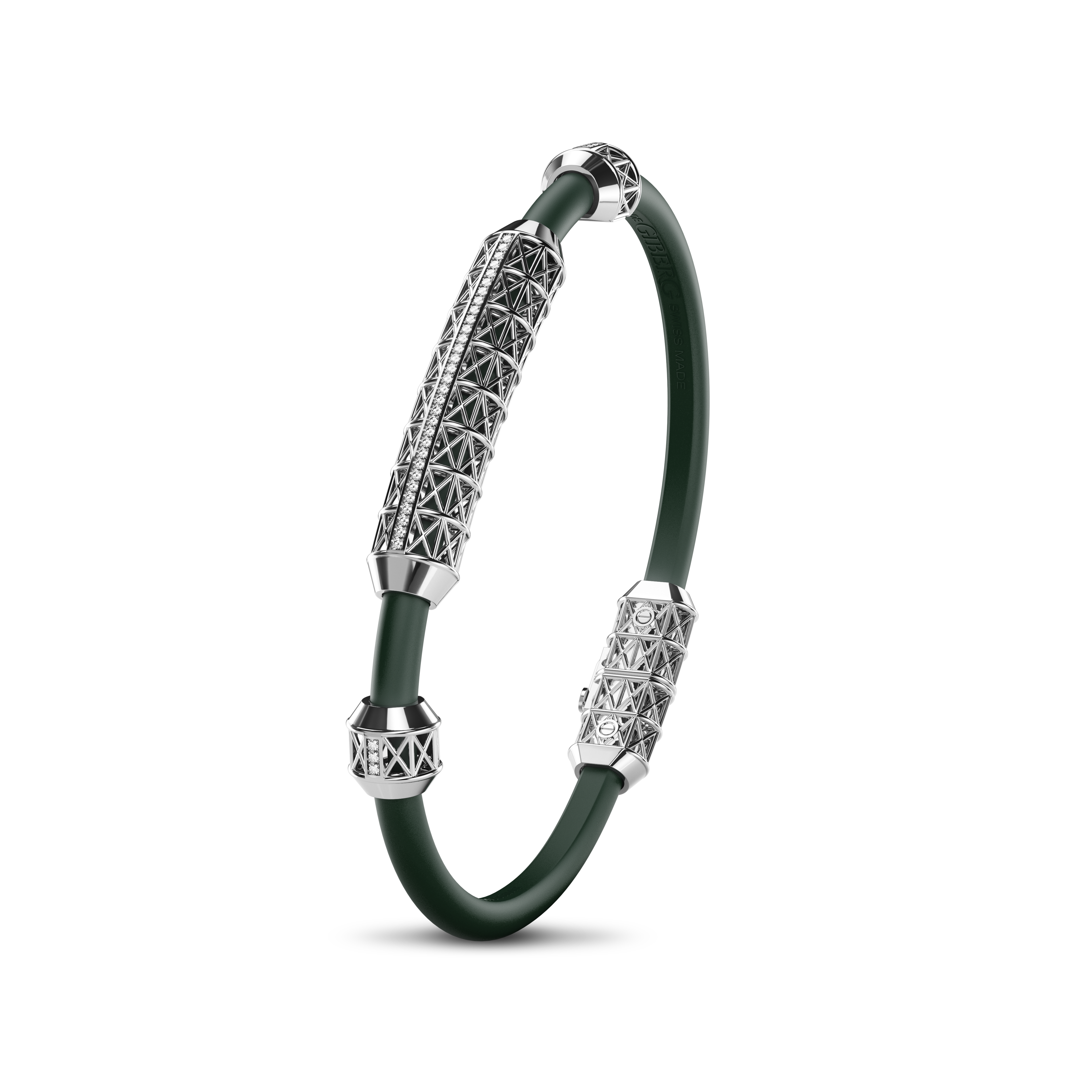 Single Bracelet Gladius, White Gold, 37 Diamonds