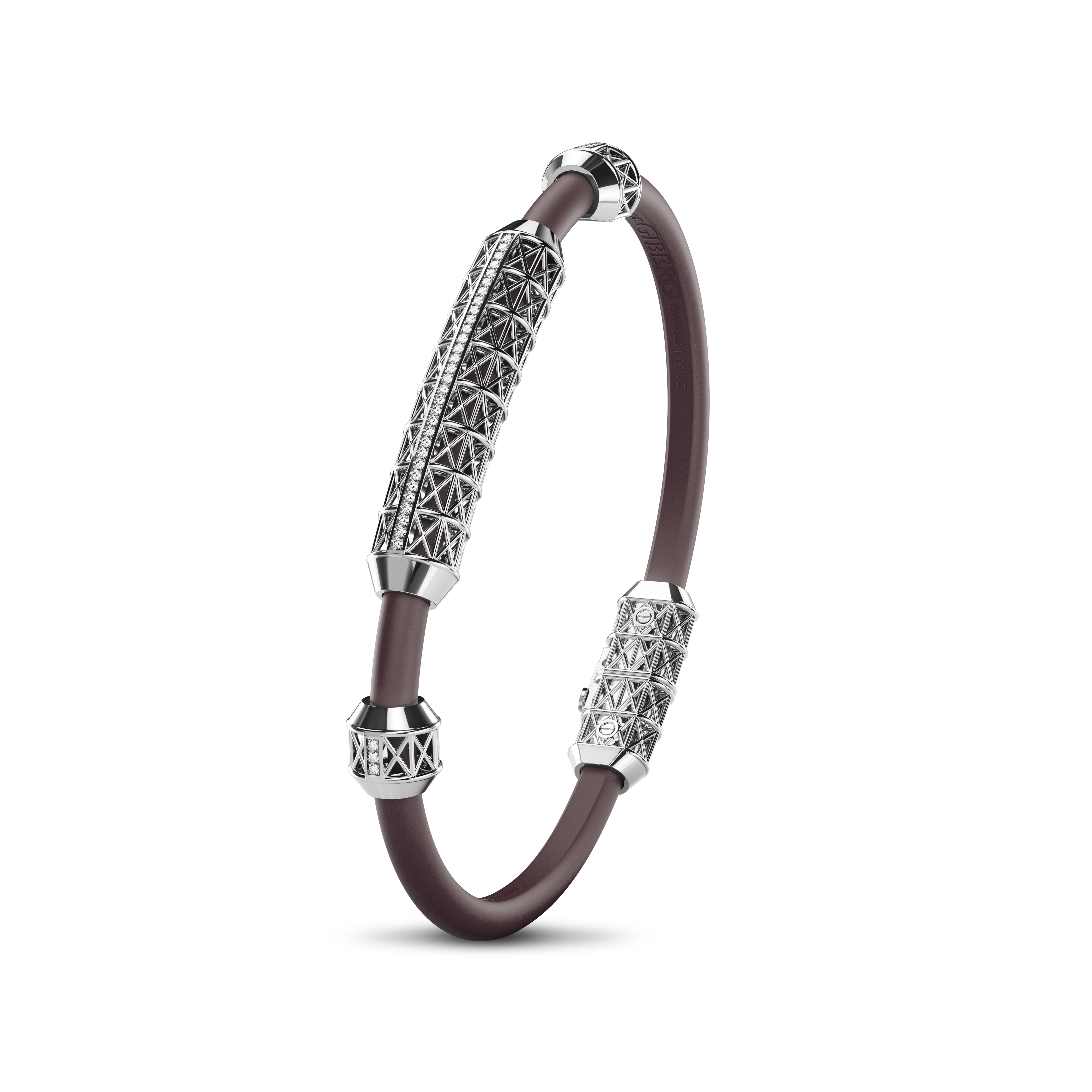 Single Bracelet Gladius, White Gold, 37 Diamonds