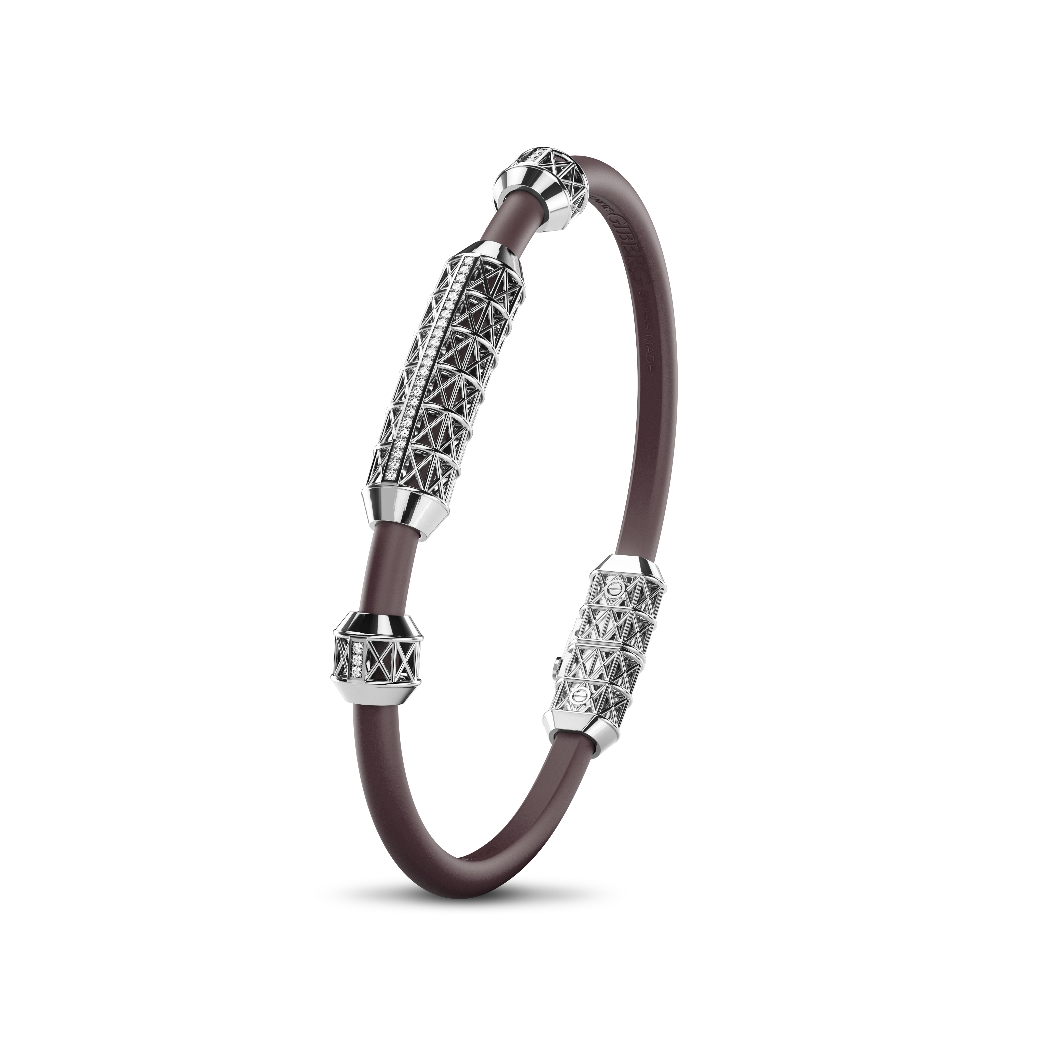 Single Bracelet Gladius, White Gold, 29 Diamonds