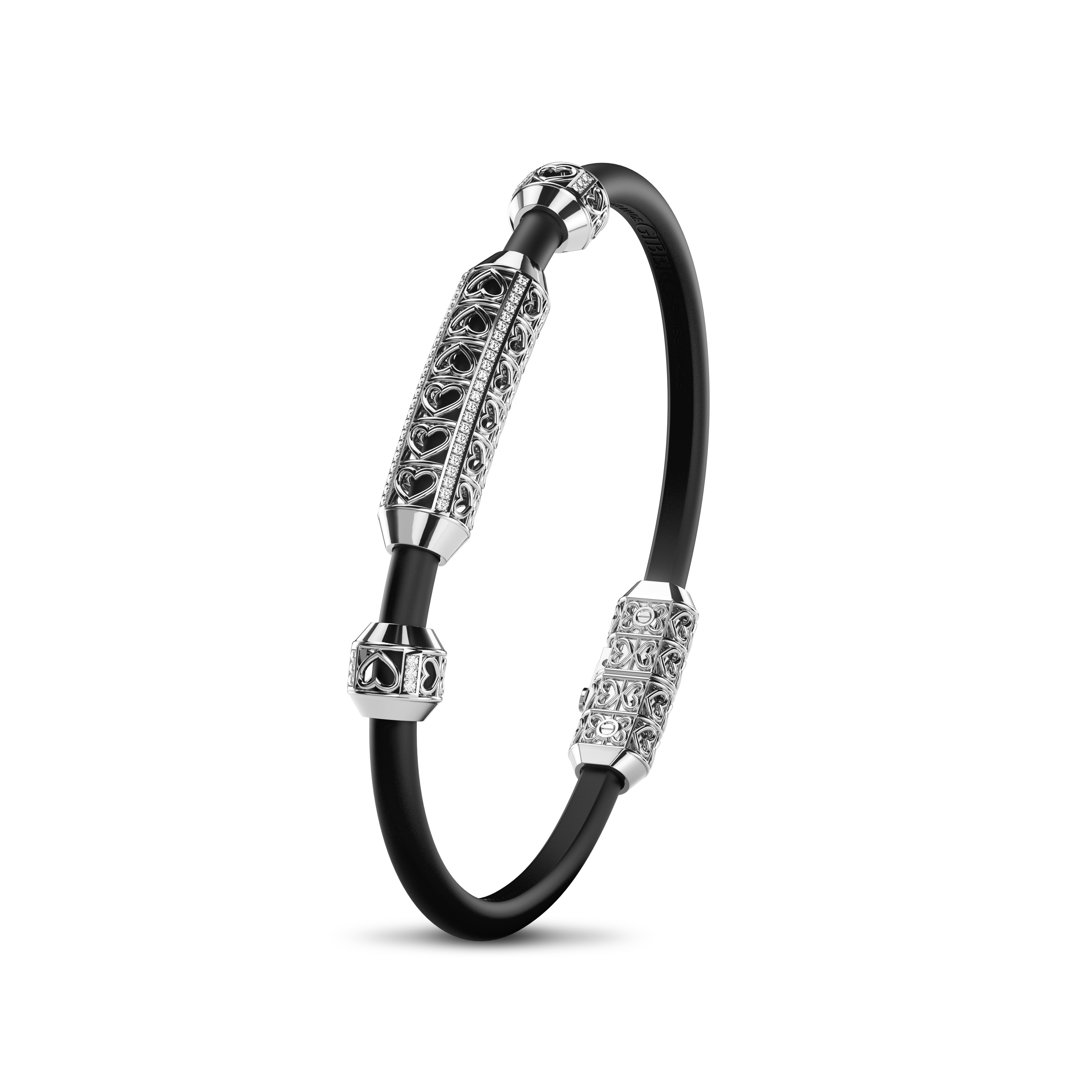 Single Bracelet Amphora, White Gold, 58 Diamonds