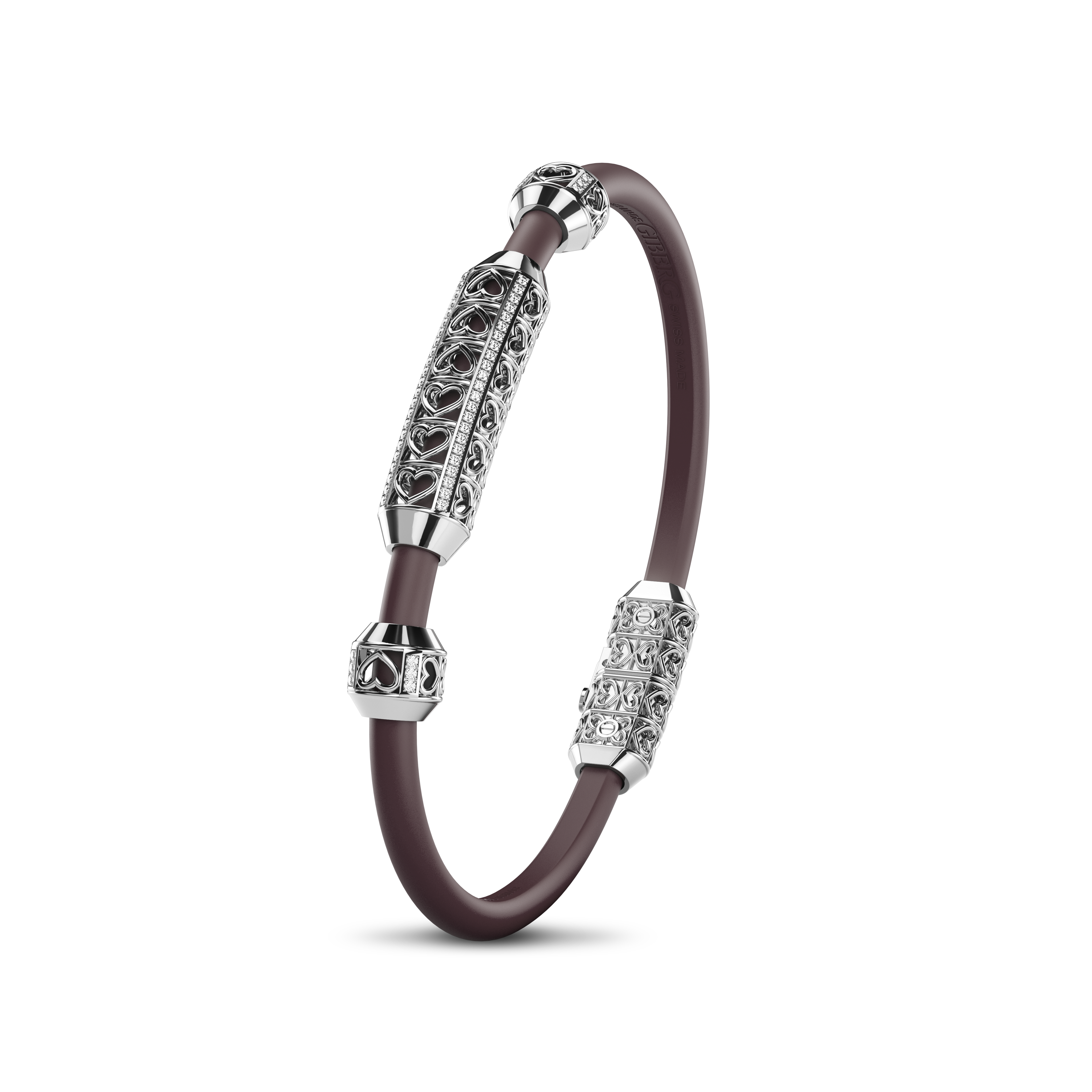 Single Bracelet Amphora, White Gold, 58 Diamonds