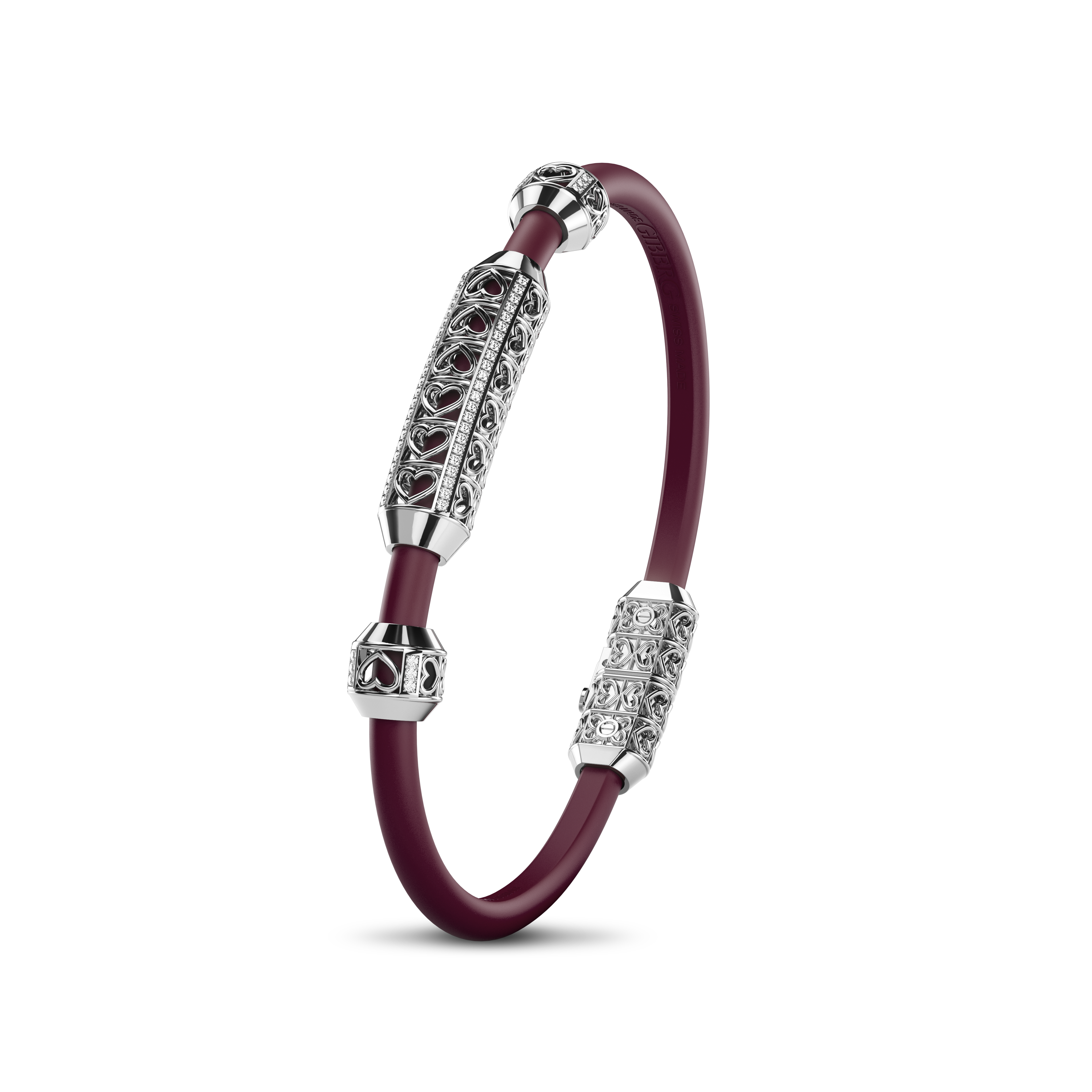 Single Bracelet Amphora, White Gold, 58 Diamonds