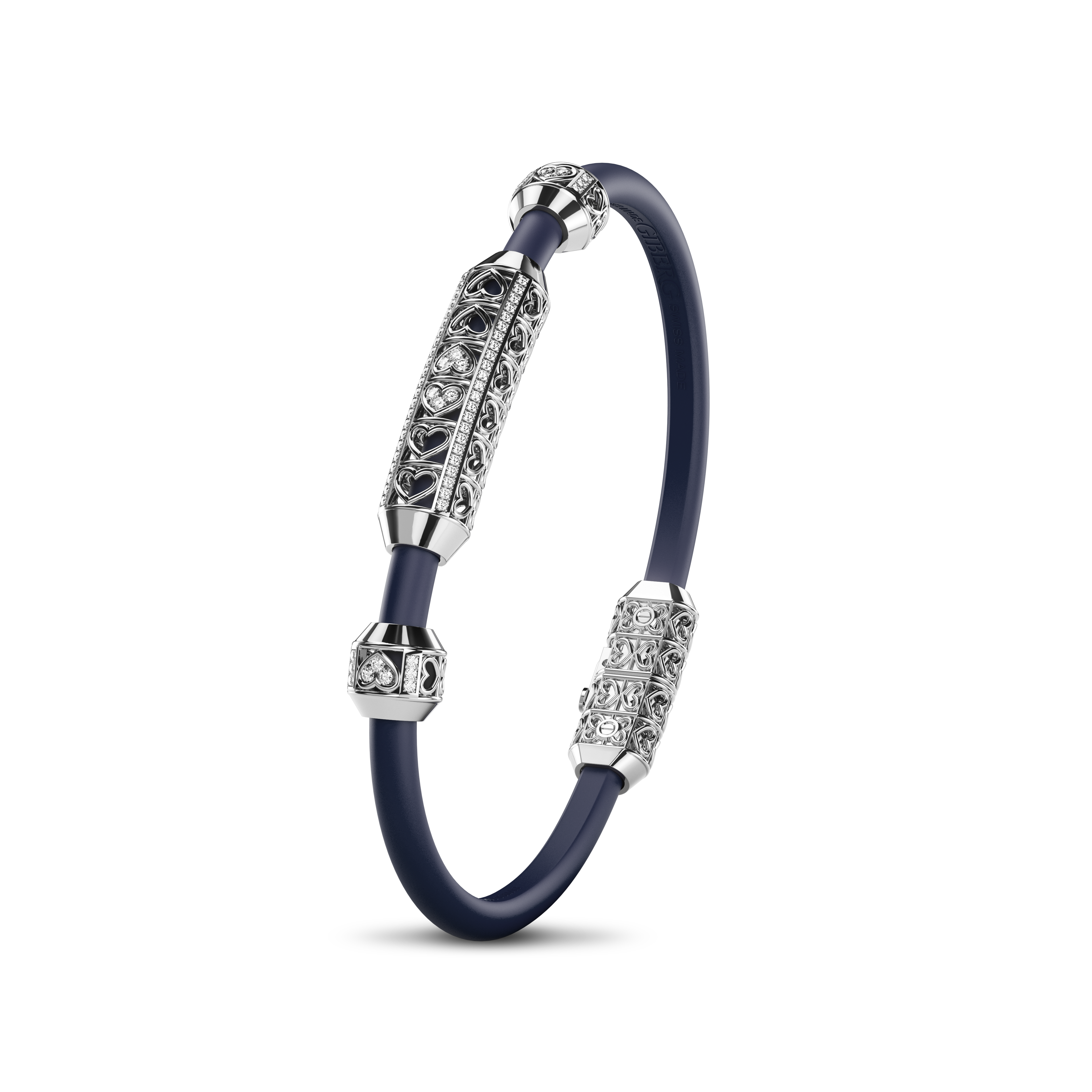 Single Bracelet Amphora, White Gold, 70 Diamonds